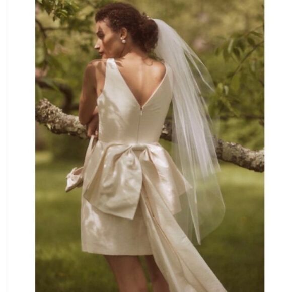 Nwt Anthropologie BHLDN Sachin + Babi Archie Mini Wedding Dress in Ivory - Picture 4 of 16